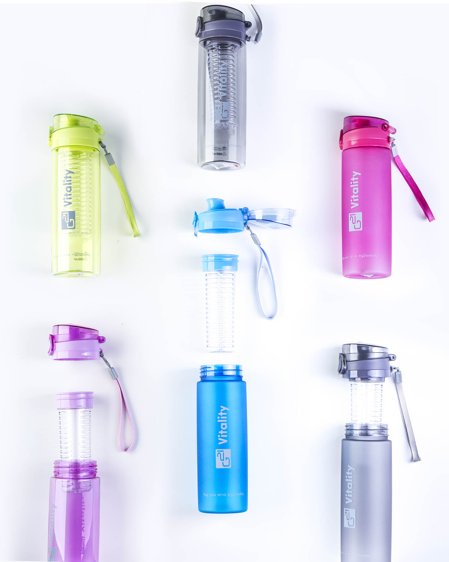 G21 smoothie/juice palack, 600 ml, szürke - Image 7