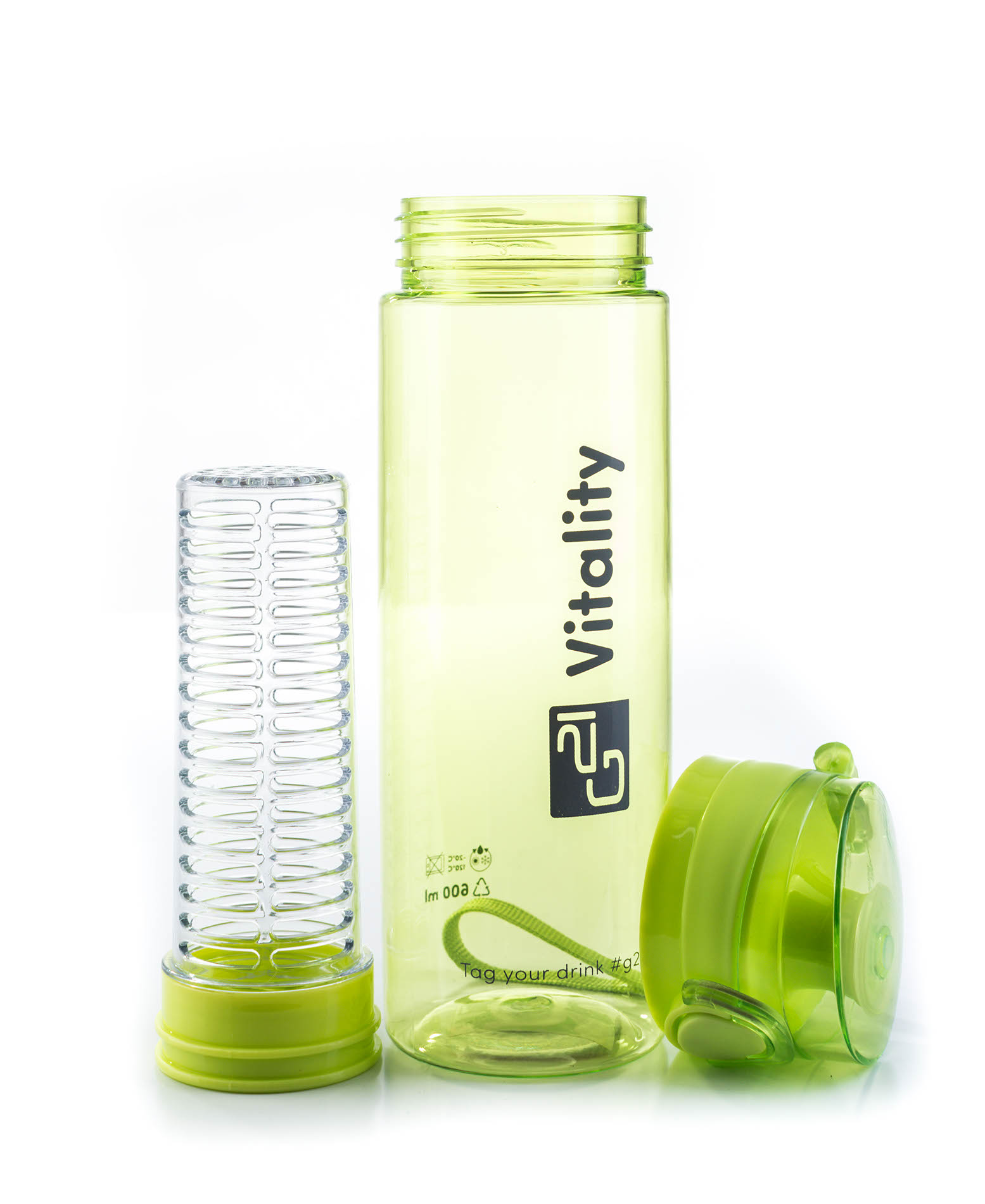 G21 smoothie/juice palack, 600 ml, zöld - Image 3