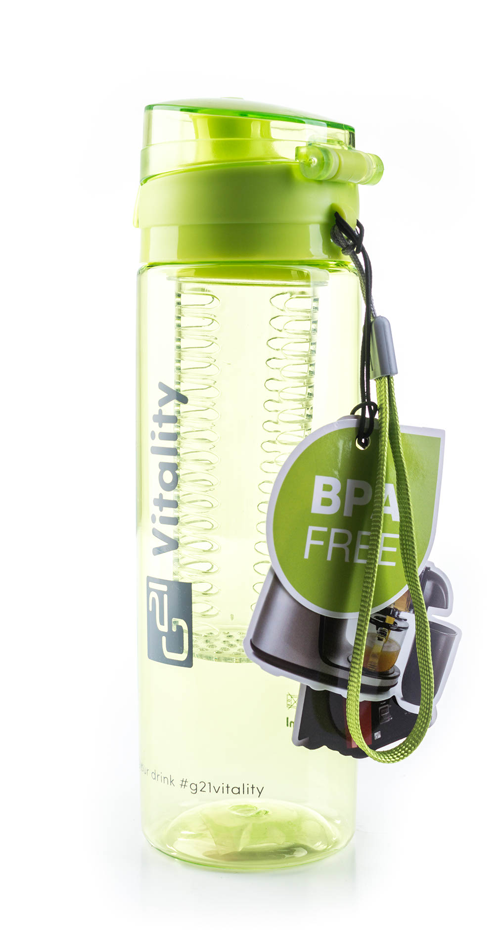 G21 smoothie/juice palack, 600 ml, zöld - Image 6