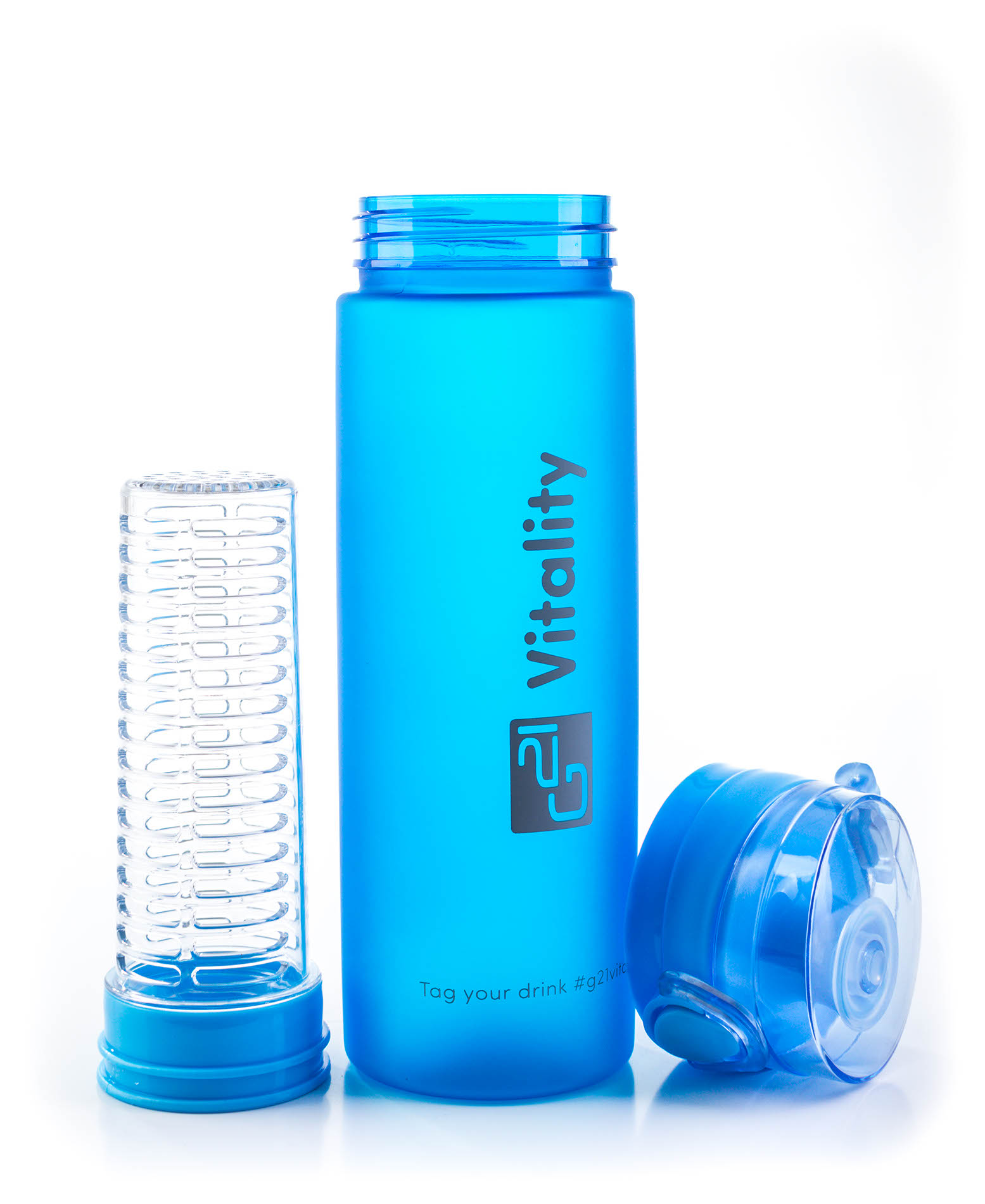 G21 smoothie/juice palack, 600 ml, jégkék - Image 3