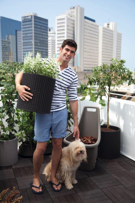 Keter Cylinder L virágcserép, szürke - Image 3