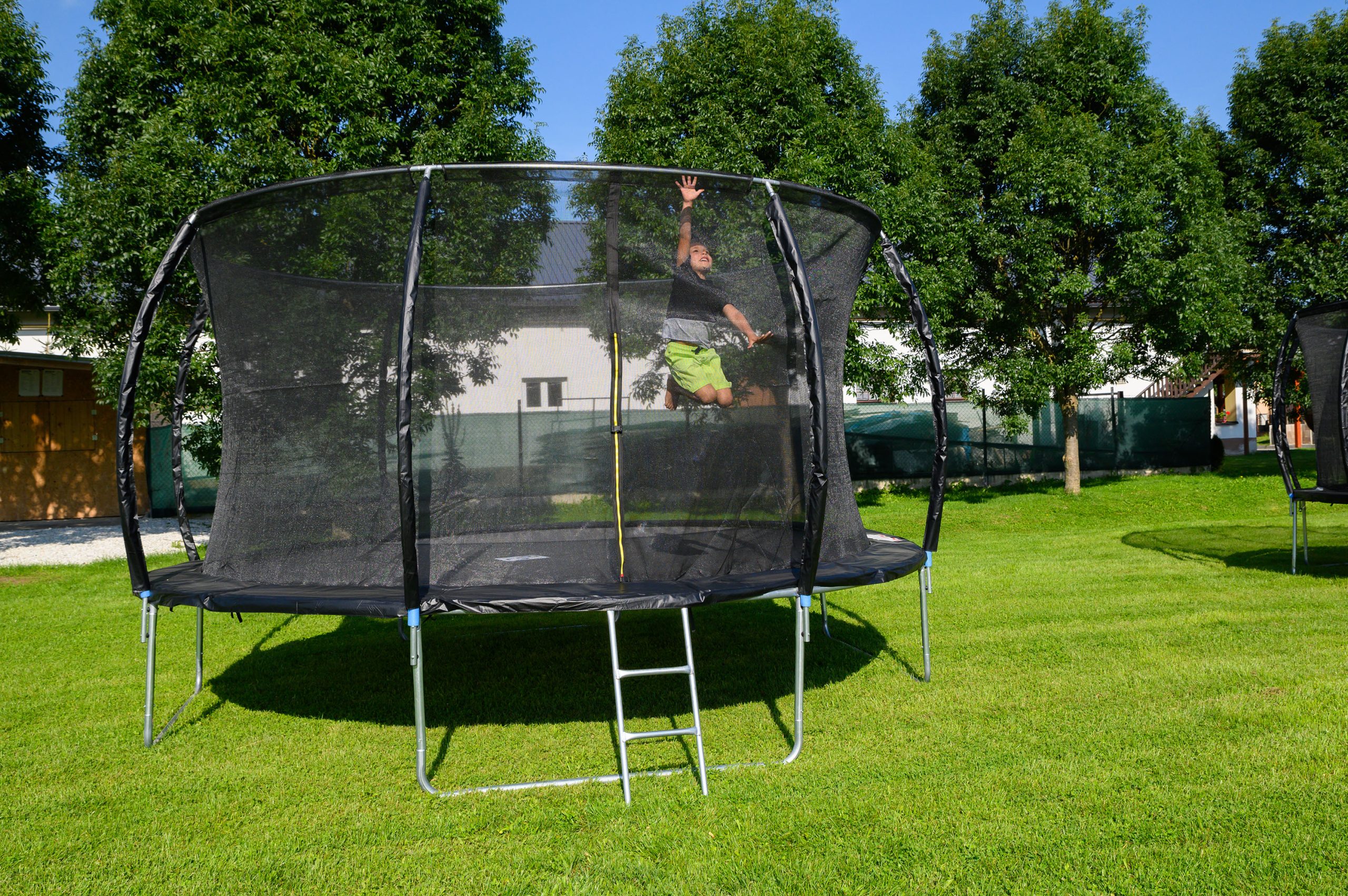 G21 SpaceJump trambulin védőhalóval, 430 cm, ajándék létrával - Image 6