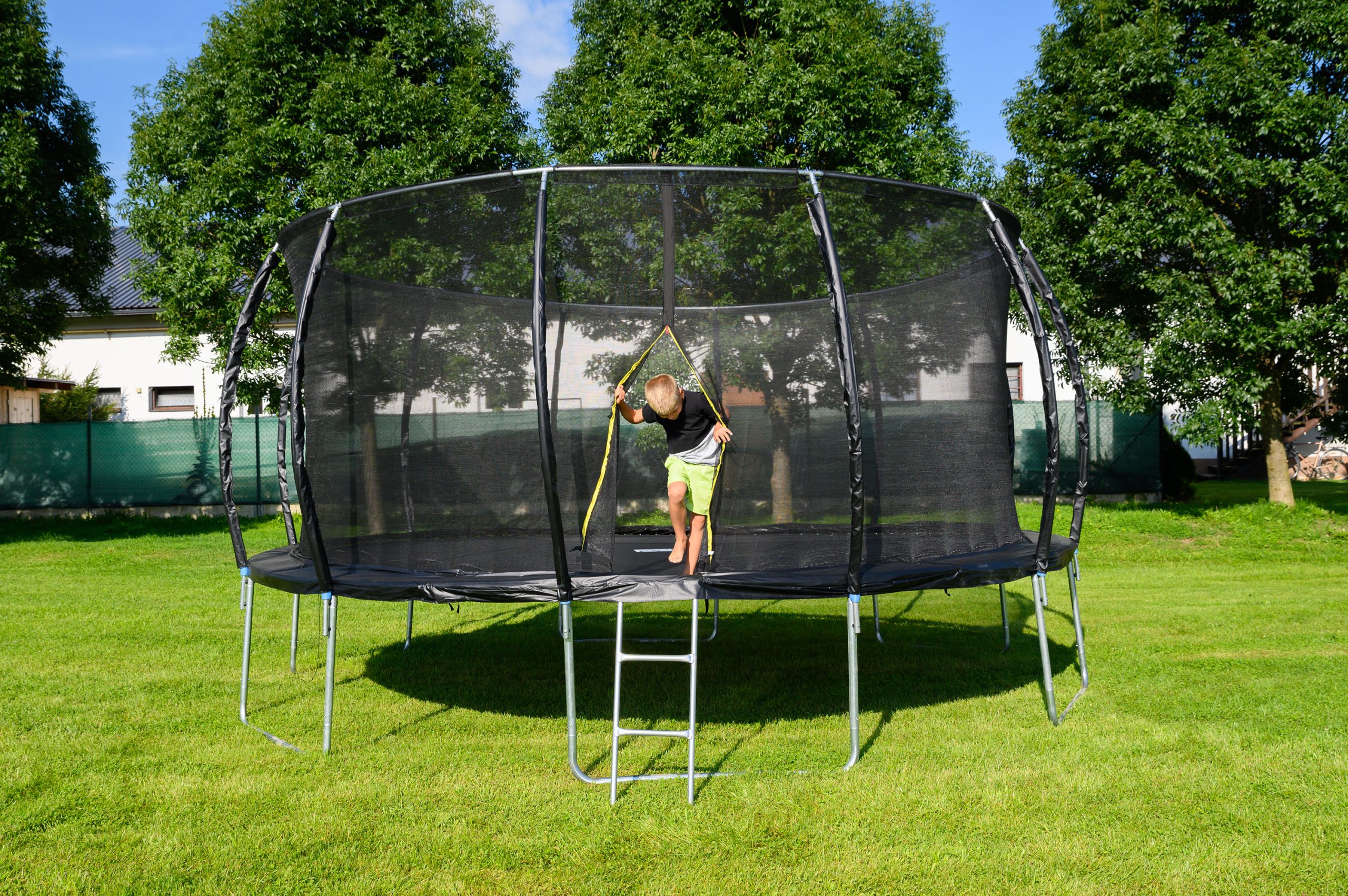 G21 SpaceJump trambulin védőhalóval, 430 cm, ajándék létrával - Image 8