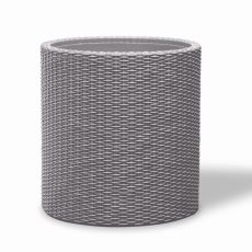 Keter Cylinder M virágcserép Silver Grey