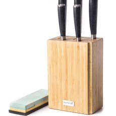 Késkészlet G21 Gourmet Premium 5 db bambusz késtartóban + csiszolókő