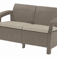 Kerti bútor Keter Corfu love seat kétszemélyes kanapé, cappuccino szín