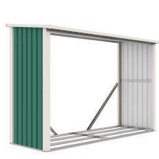 G21 WOH 335 tüzifa tároló - 242 x 89 cm, zöld