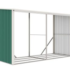 G21 WOH 682 tüzifa tároló - 302 x 119 cm, zöld