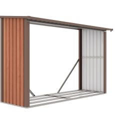 G21 WOH 335 tüzifa tároló - 242 x 89 cm, barna