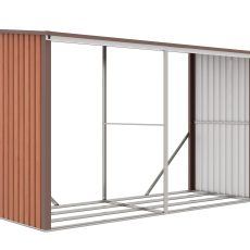 G21 WOH 682 tüzifa tároló - 302 x 119 cm, barna