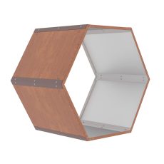 Tüzifa tároló G21 HEX 53 - 92 x 60 cm, barna