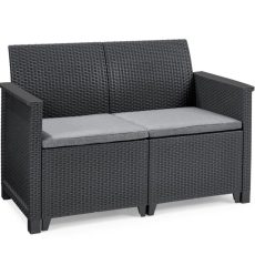 Kerti bútor Keter Elodie 2 férőhelyes kanapé grafit