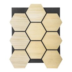 Akusztikus panel G21 81,5x66,5x2,1 cm méhsejt alakú, natúr tölgyfa