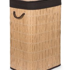 G21 szennyeskosár 72 l, rattan utánzat, barna betéttel