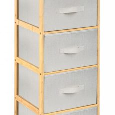 Bambusz állvány G21 5 kosárral, bézs színű