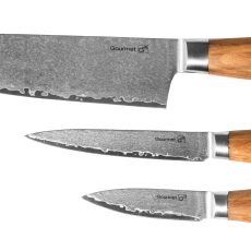 G21 Gourmet Damaszkuszi small box 3 db-os késkészlet, zebrawood markolattal