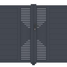 G21 Marion 350x173 cm kétszárnyú kapu, antracit