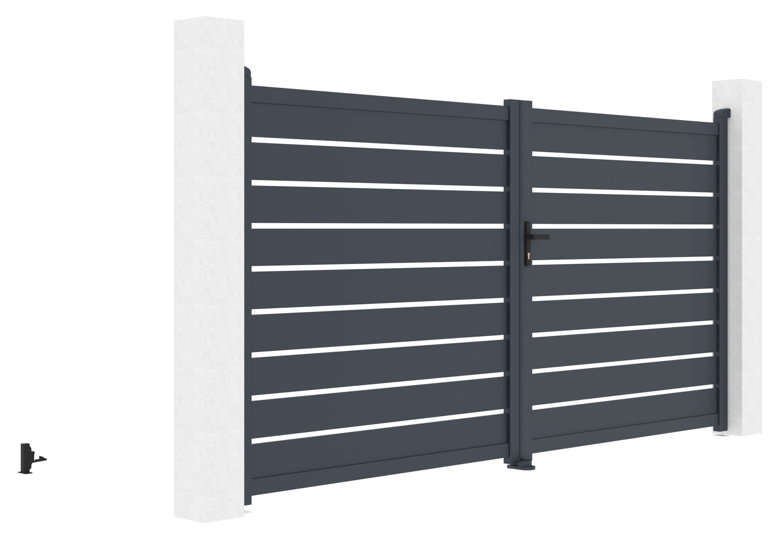 Kapu G21 Reno 350x176 cm kétszárnyú, antracit színű - Image 4