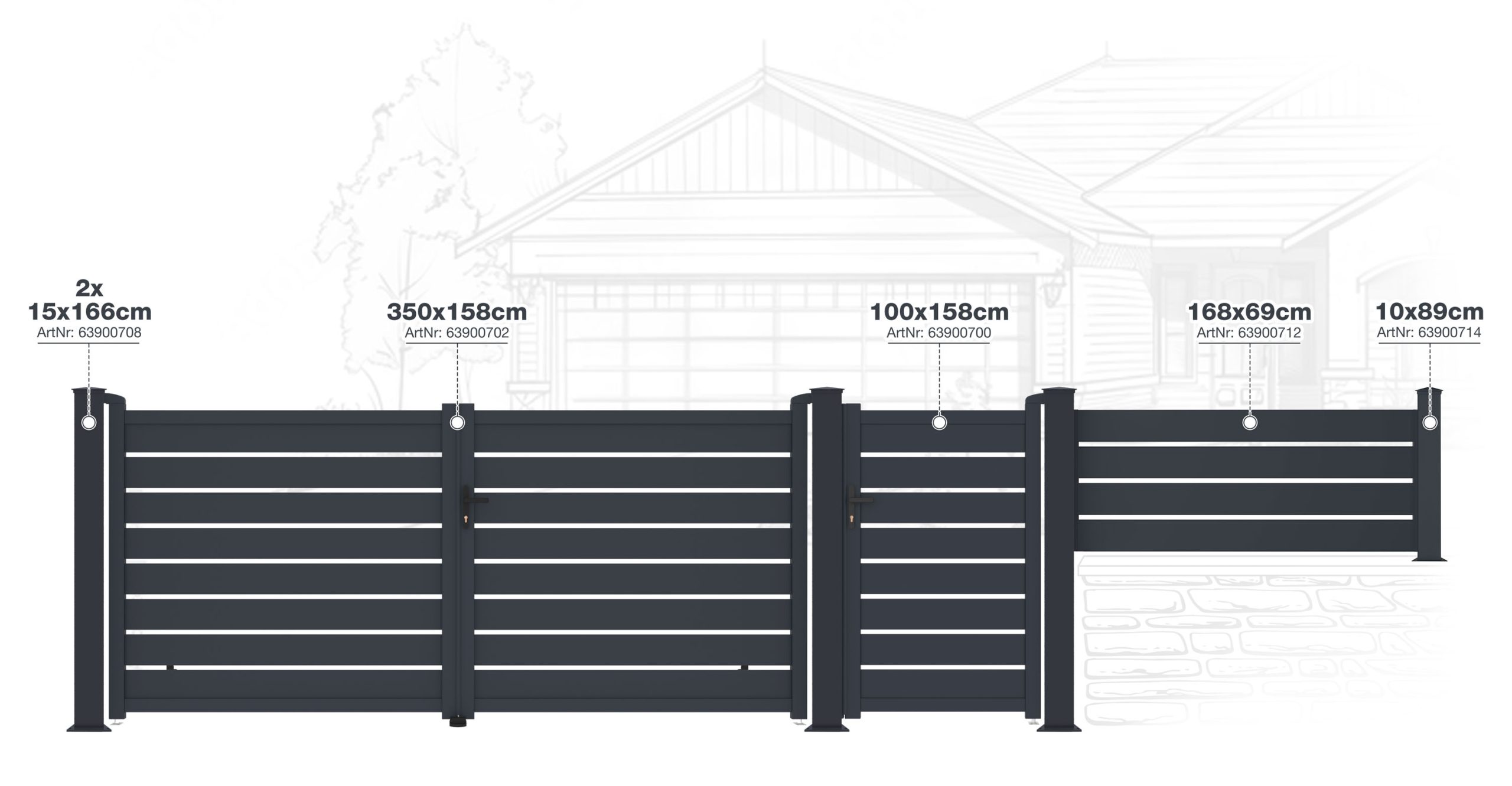 G21 Reno kiskapu 100x158 cm balos, antracit - Image 6