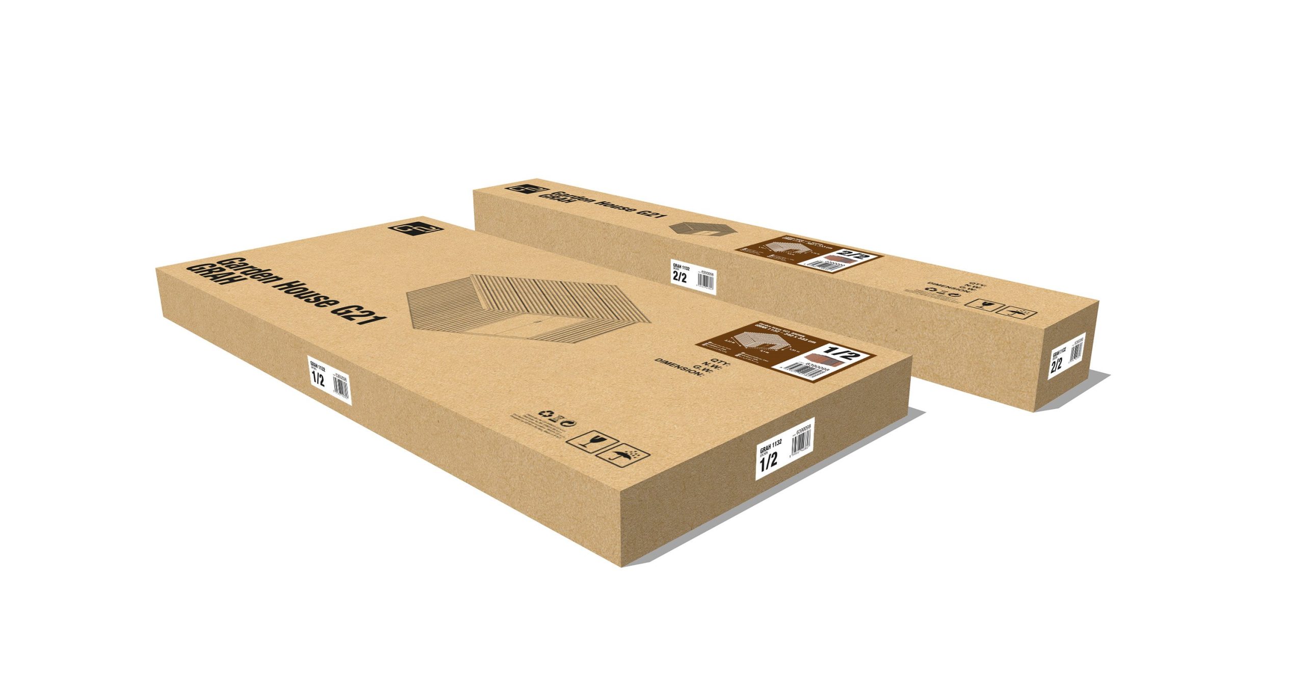 Kerti ház G21 GRAH 1132 - 340 x 333 cm, barna - sérült csomagolásban - Image 7