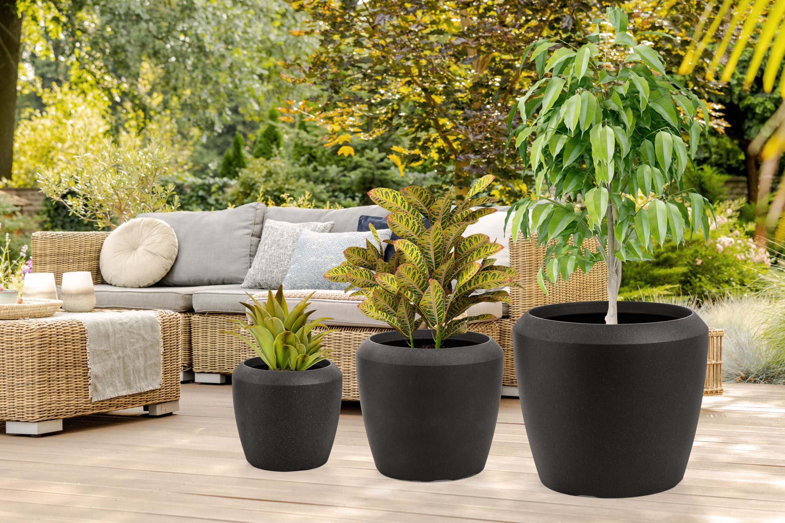 G21 Coal Round virágcserép 55,6 x 55,6 x 48,4 - Image 7