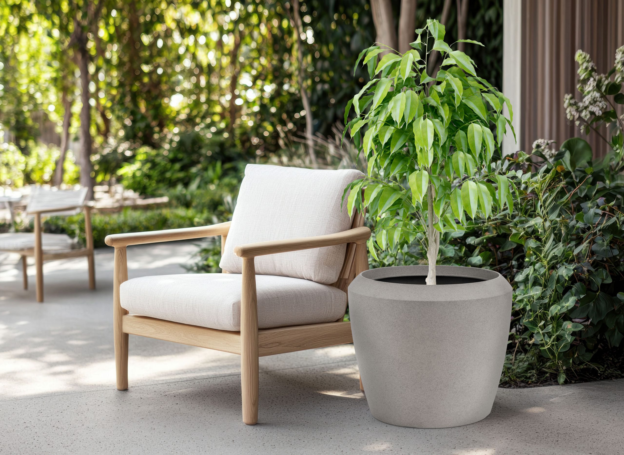 G21 Cement Round virágcserép 55,6 x 55,6 x 48,4 - Image 6