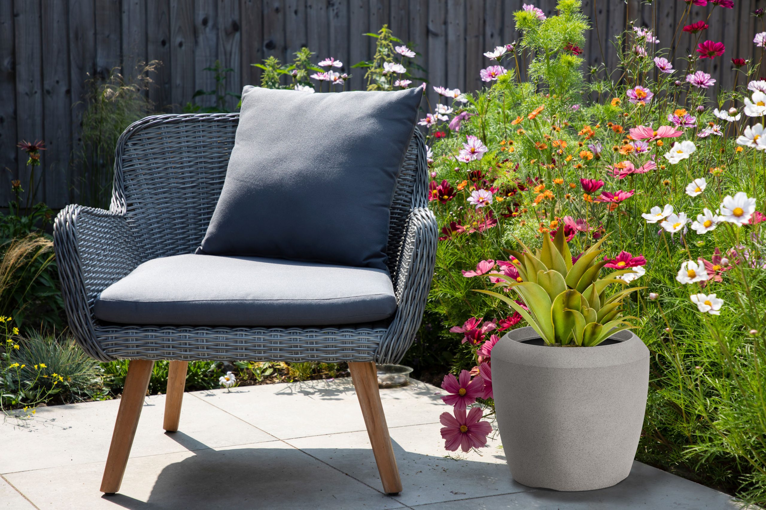 G21 Cement Round virágcserép 33,5 x 33,5 x 30,5 - Image 6