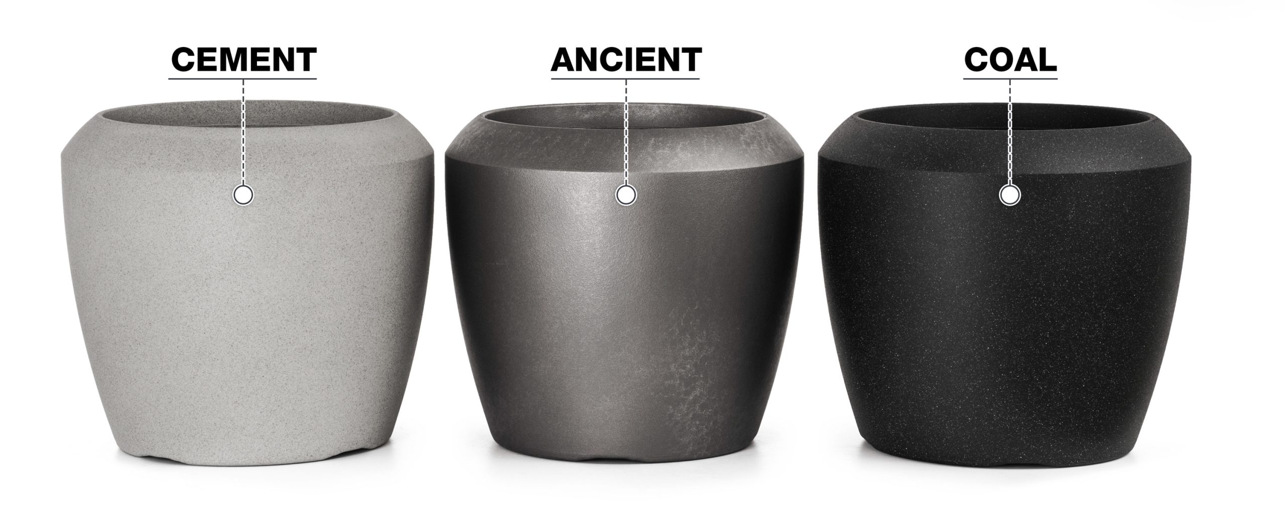 G21 Cement Round virágcserép 33,5 x 33,5 x 30,5 - Image 8