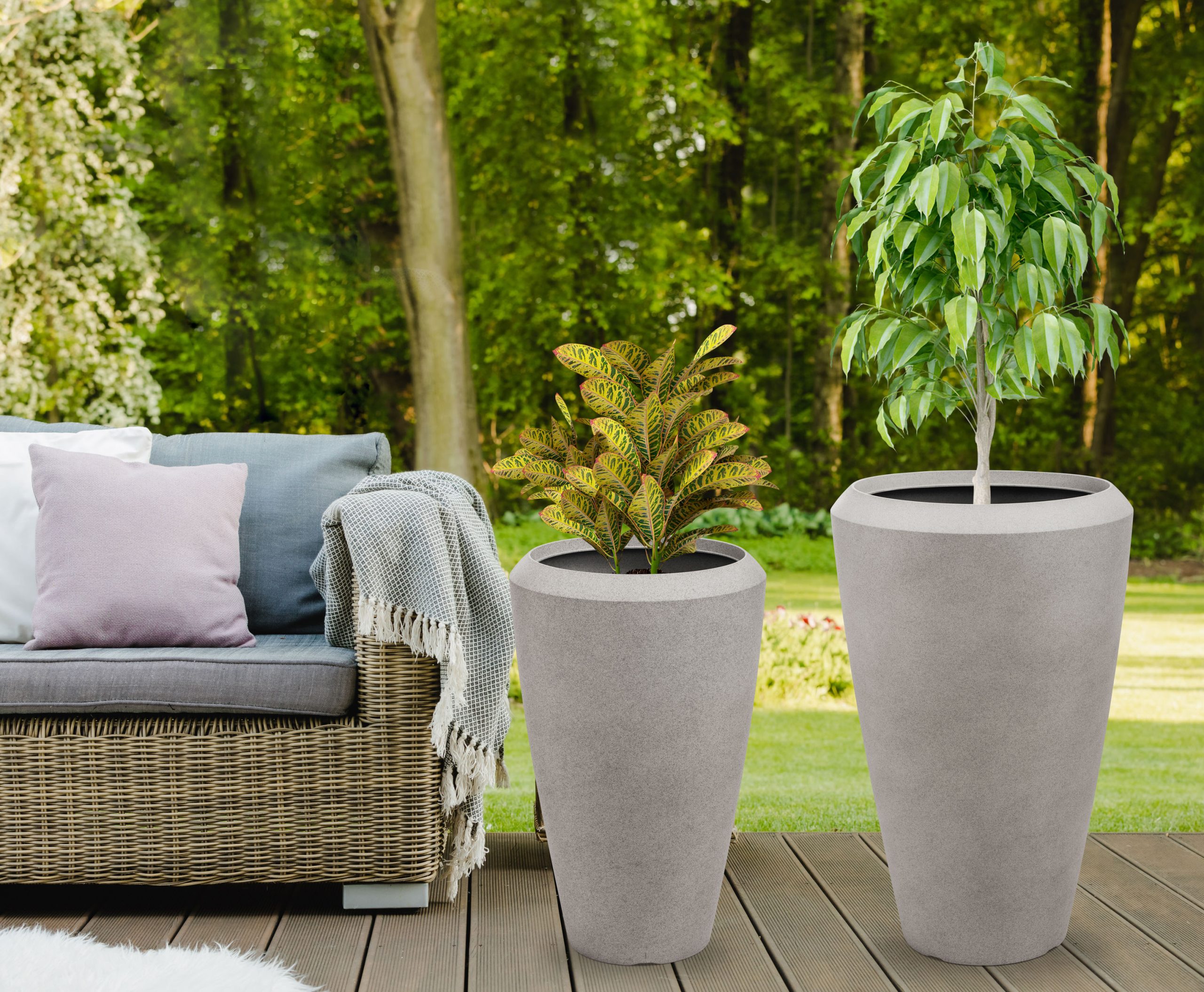 G21 Cement Oval virágcserép 55 x 55 x 86,3 - Image 7