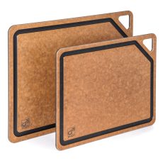 G21 EcoCut vágódeszka természetes cellulózból – 2 db-os készlet, barna