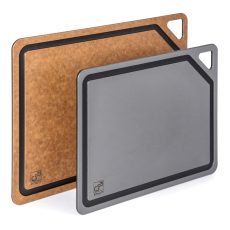 G21 EcoCut szeletelődeszka természetes cellulózból – 2 darabos készlet, barna/grafit színben