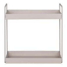 Rabo álló dupla polc, acél, homok, 2 polcos 30x15x31 cm