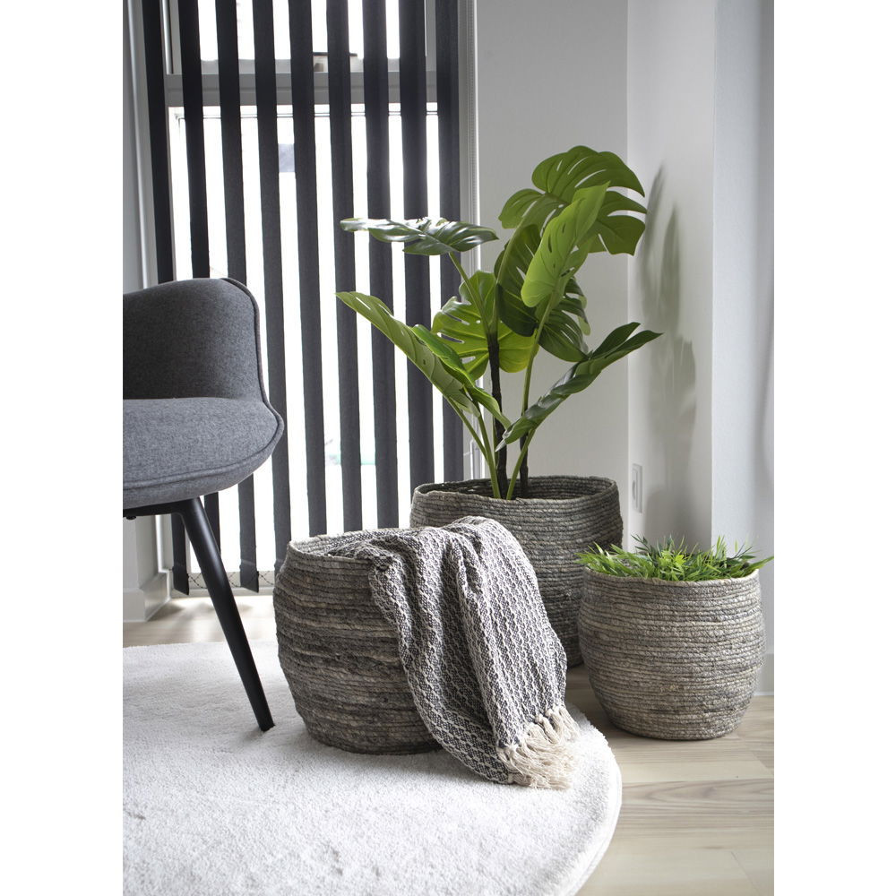 Tivoli kosarak, kukoricalevél, szürke, 3 db - Image 2