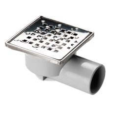 SAY Gozde 15x15 cm padlóösszefolyó RM, oldalsó kifolyással (fém)