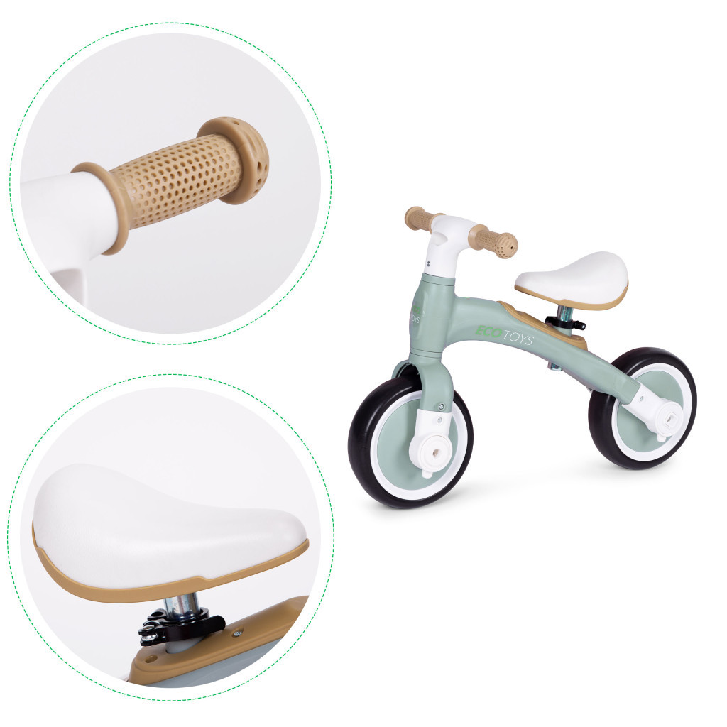 Futóbicikli pedálokkal - gyakorló oldalsó kerekek 3 az 1-ben zöld - Image 8