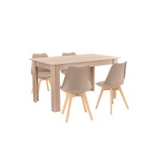 Zara 4+1 étkező garnitúra bézs-sonoma tölgy