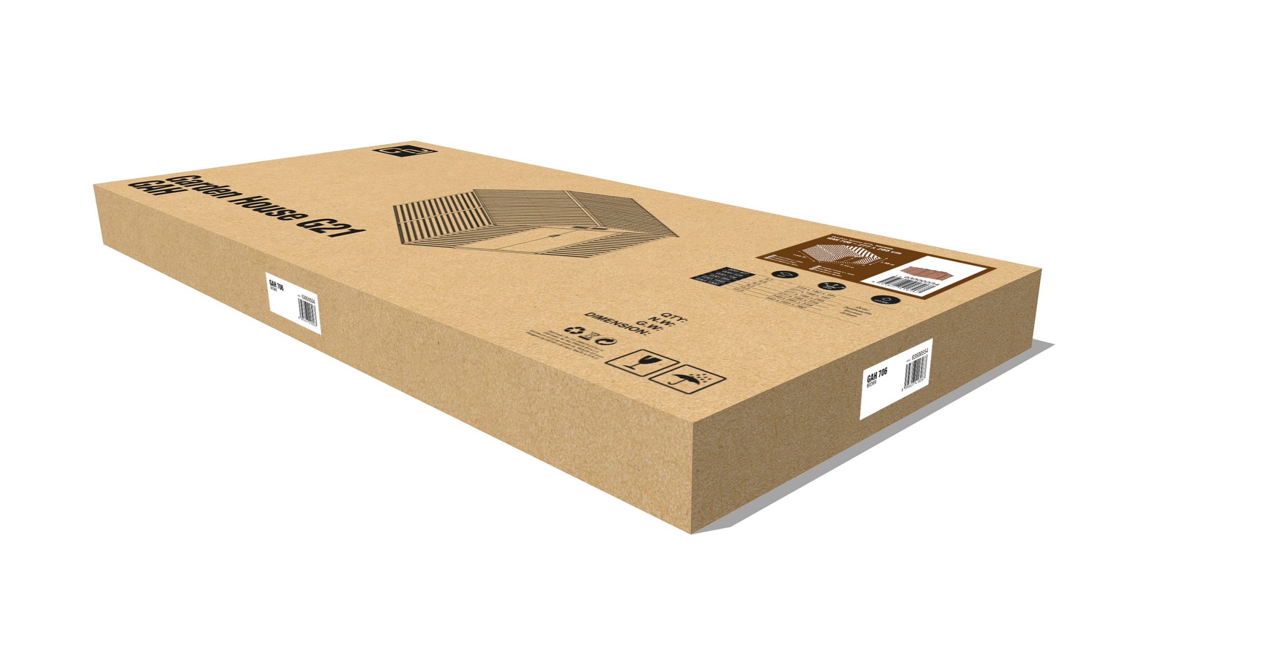 G21 GAH 706 kerti tároló - 277 x 255 cm. barna - 2. osztály - 63900557 - Image 7