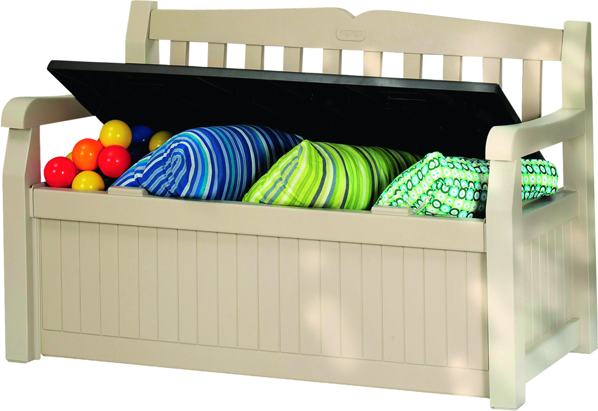 Keter Eden Garden Bench 265L kerti pad, bézs - Image 5