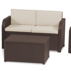 Keter Modena kerti bútor szett tároló asztallal barna / taupe, sérült csomagolás