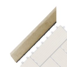 G21 Cumaru átvezető profil a WPC burkolócsempékhez, 38,5 x 7,5 cm sarok (bal)