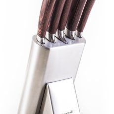 G21 Gourmet Steely 5 db-os kés szett + rozsdamentes acél tartóval