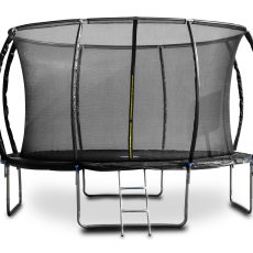 G21 SpaceJump trambulin védőhalóval, 366 cm, ajándék létrával, fekete színben