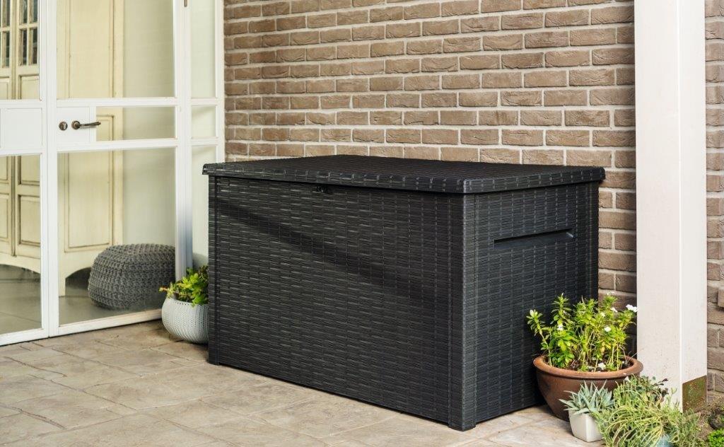 Keter Java 850 L rattan kerti box, grafit - Image 2