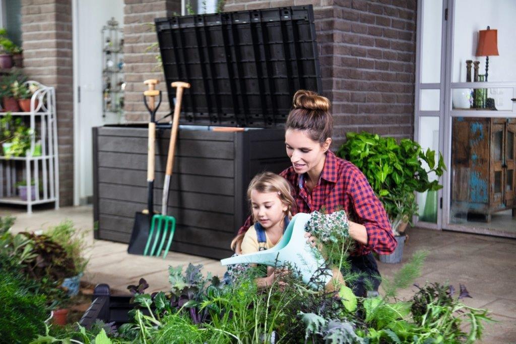 Keter Ontario 850 L wood kerti tároló doboz, grafitszürke - Image 3