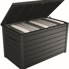 Keter Ontario 850 L wood kerti tároló doboz, grafitszürke