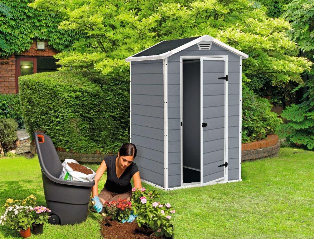 Keter MANOR 4 x 3 kerti tároló, szürke - Image 3