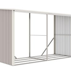 G21 WOH 682 tüzifa tároló - 302 x 119 cm, szürke