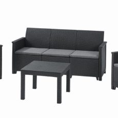 Keter Elodie/Emma kerti bútor 5 személyes készlet grafitszürke