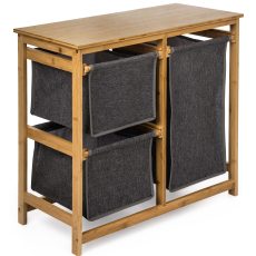 G21 szennyeskosár 38 l tároló dobozokkal, bambusz