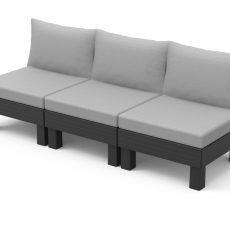 Keter Elements kerti bútor 3 személyes kanapé grafit